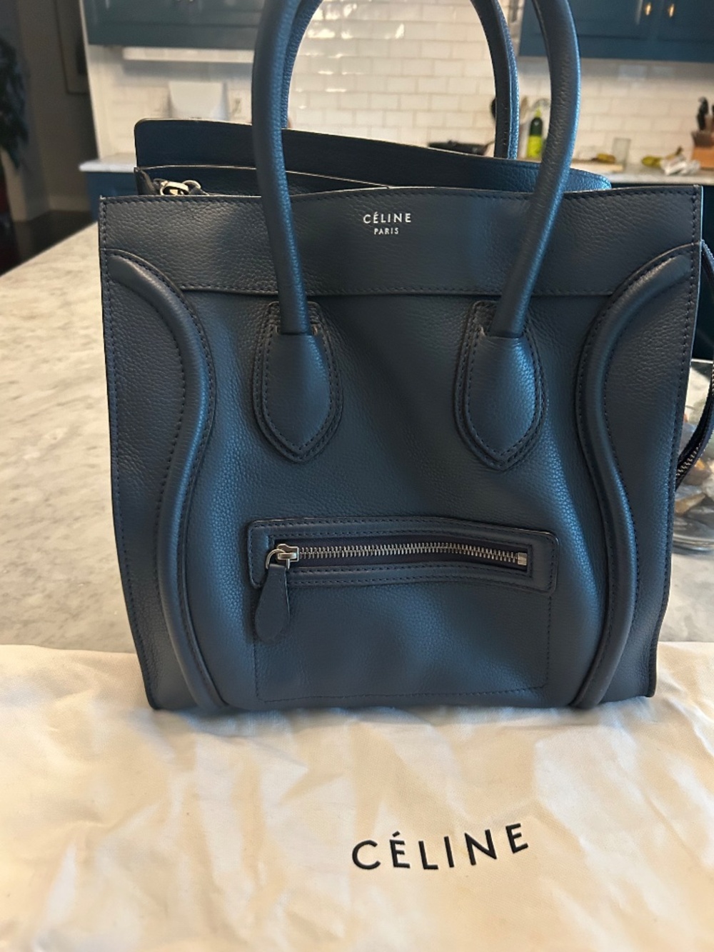 CÉLINE Mini Luggage Tote in Gray, Phoebe Philo Era, Like New, Authentic - Picture 12 of 13
